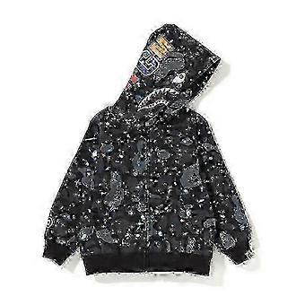 Bape WGM Camo 3D capuchonjas met ritssluiting in haaienstijl voor jongens en meisjes.