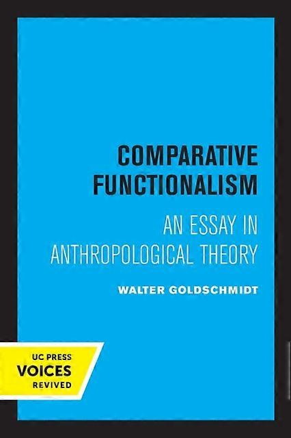 Comparative Functionalism - Walter Goldschmidt - Paperback - en Book
