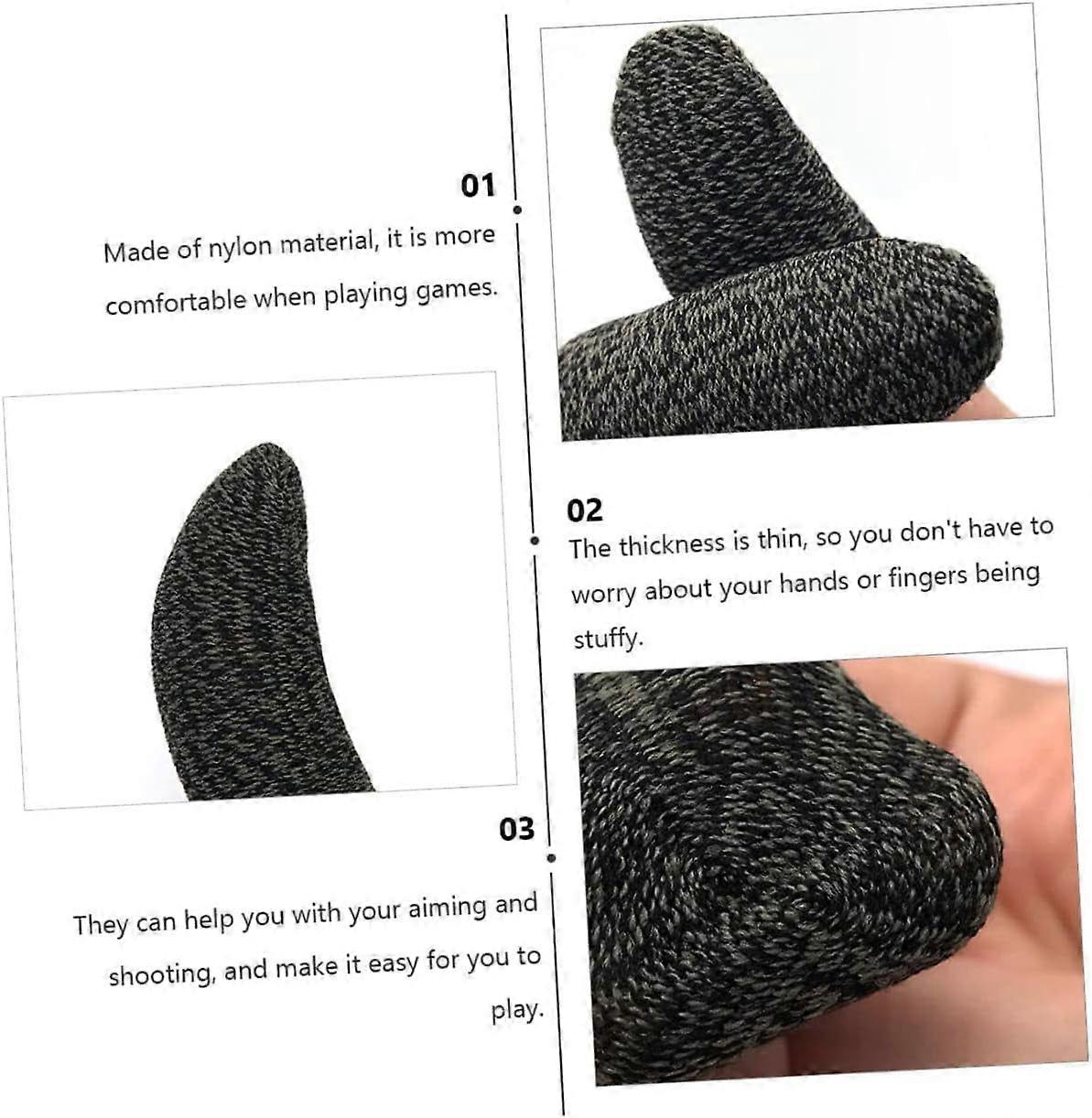 20 Pcs Game Finger Stall Tablet Controller Touchscreen Gloves Thumb Protector