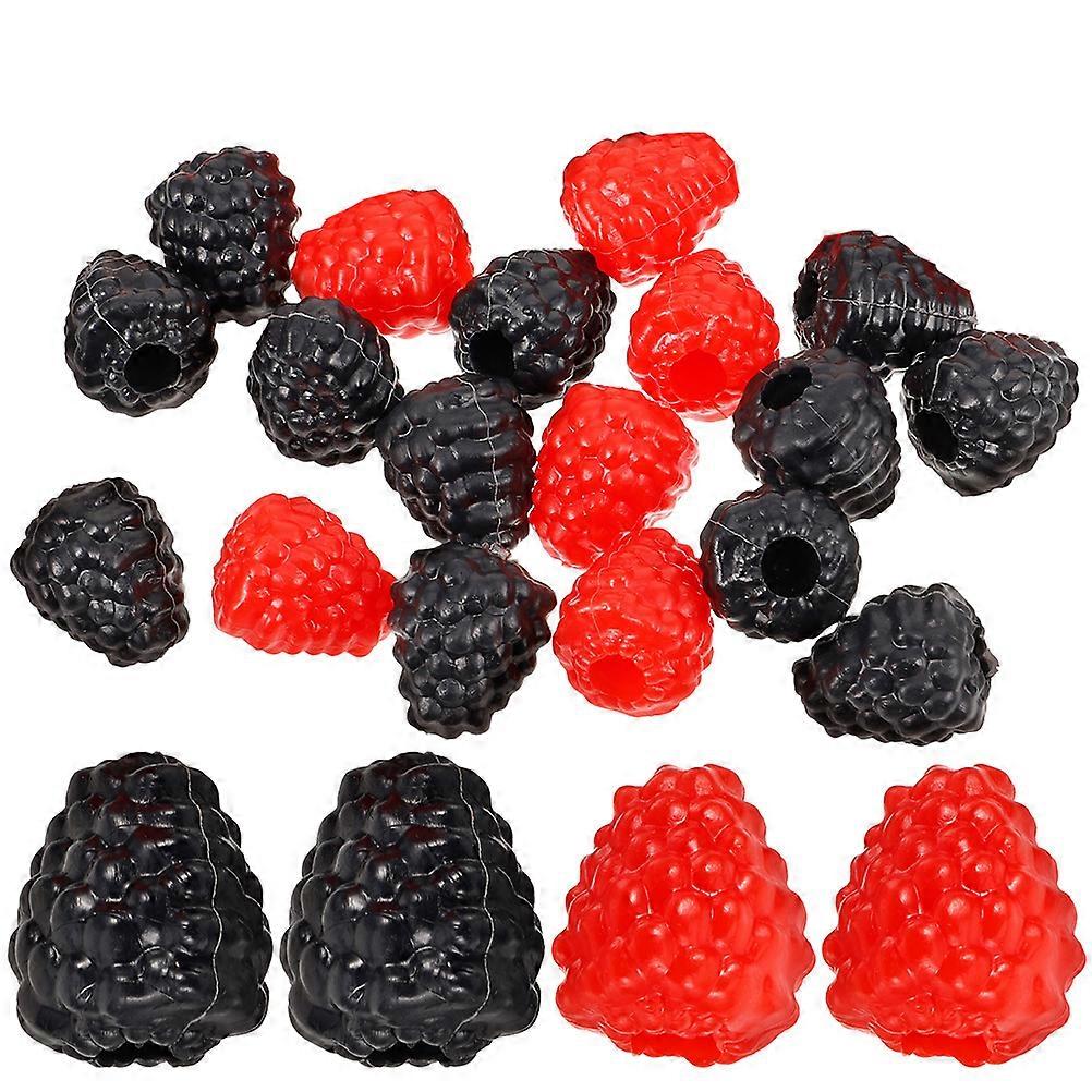 30pcs Artificial Raspberry Props Simulated Raspberry Model Kitchen Dining Table Decors