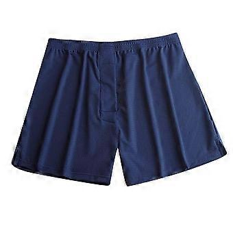 Men's Flat, Slim, Breathable Underwear Pants, Stylish Sport, Casual Sports Boxer Shorts with Snug Fit, Pants with Elastic Waistband, Navy Blue QD