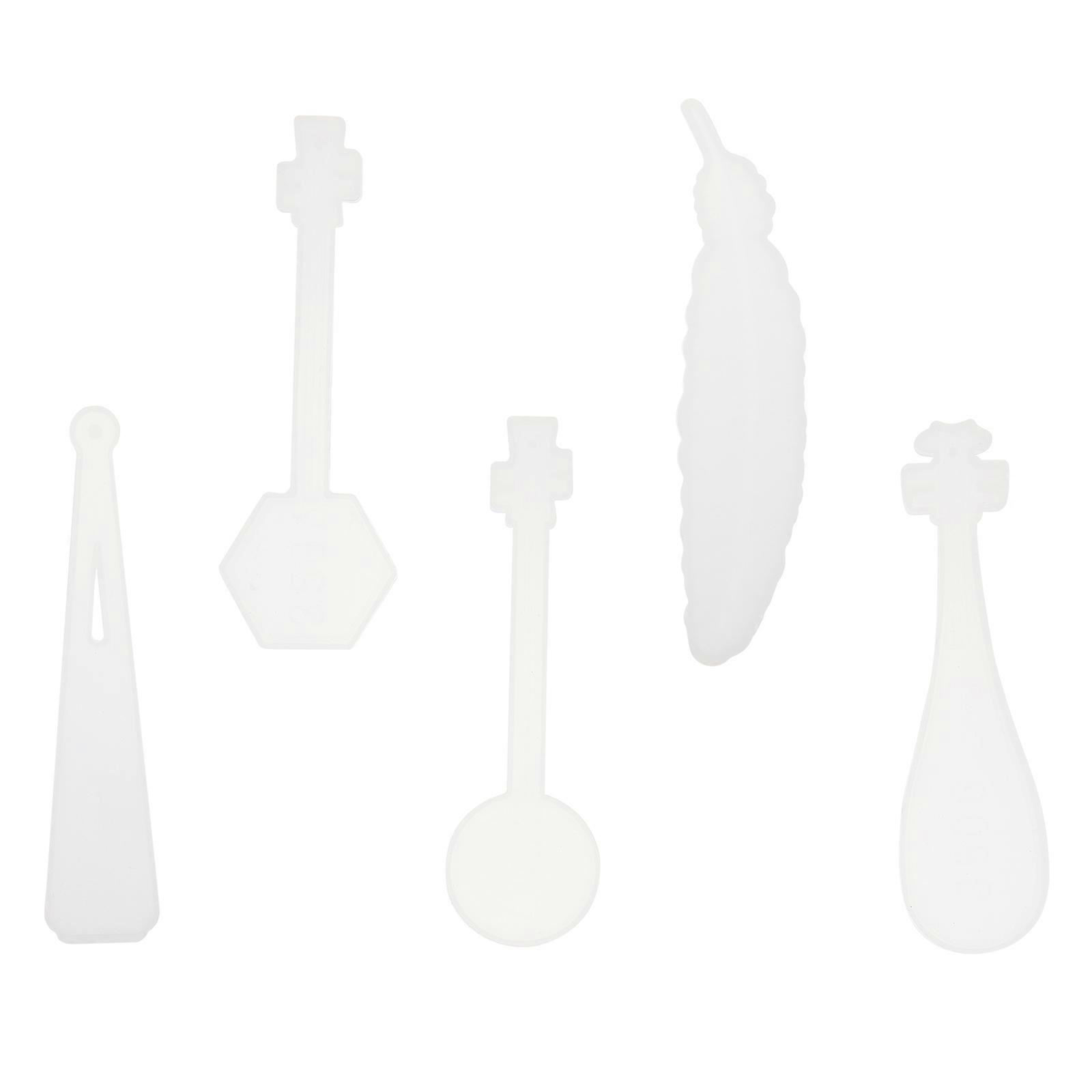 5pcs Creative Bookmark Mold Craft Making Novel Silicone Epoxy Casting Mold