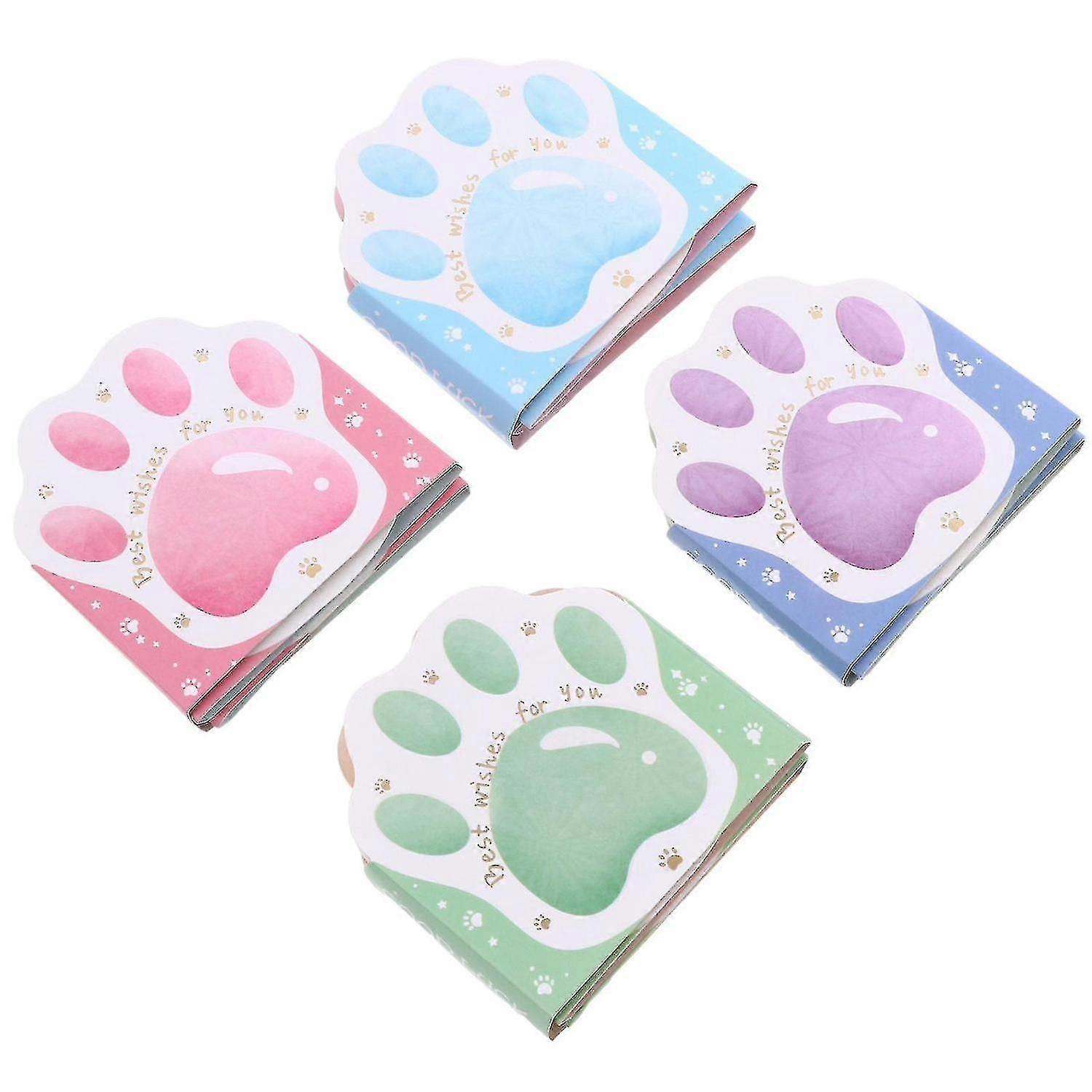 4pcs Practical Convenient Useful Portable Durable Paper Notes Stickers Self-stick Notes For Inside