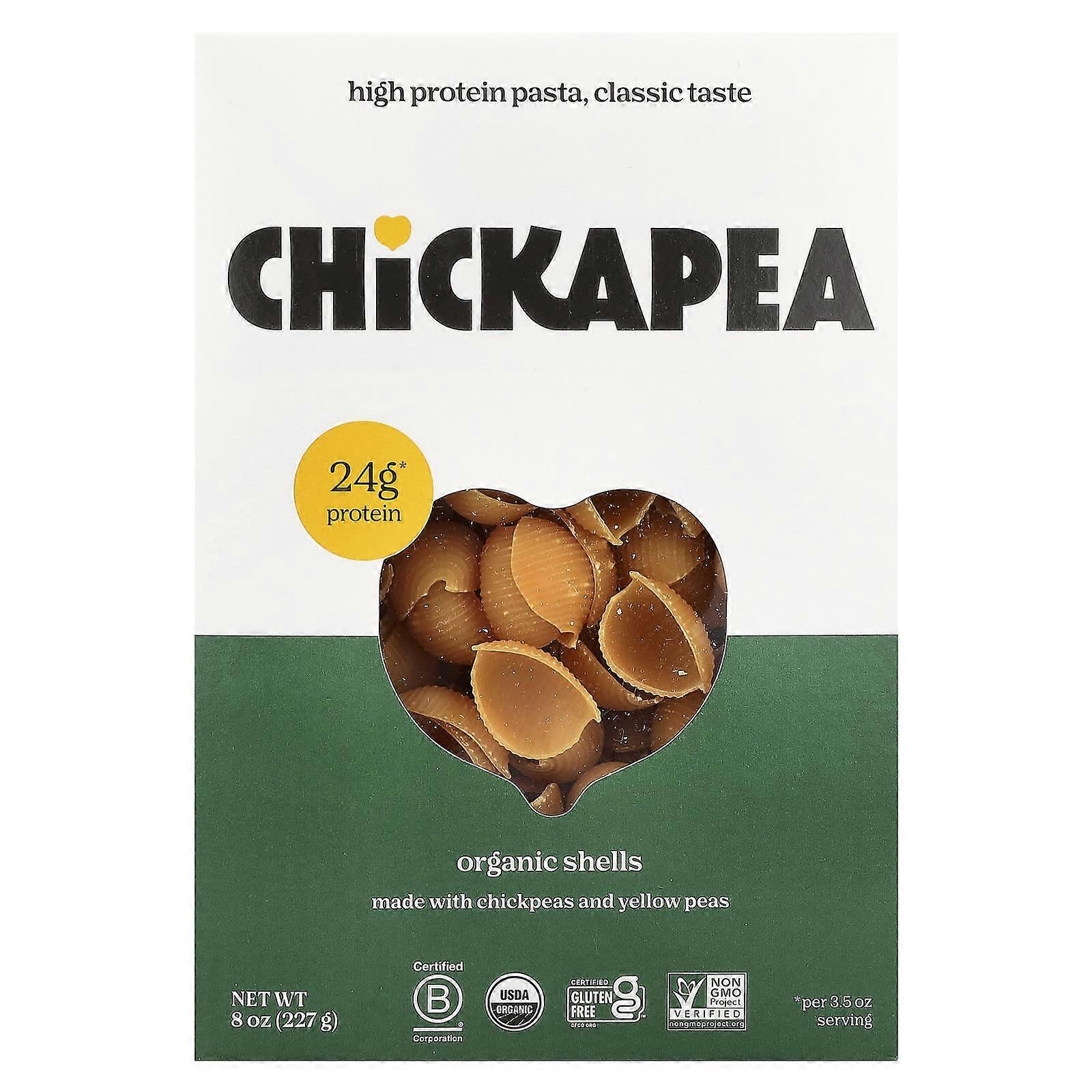 Chickapea, Organic Shells, 8 oz (227 g), 4-Pack