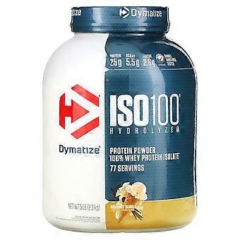 Dymatize, ISO100® Hydrolysé, isolat de protéines de lactosérum à 100 %, saveur vanille gourmande, 2,3 kg (5 lb)