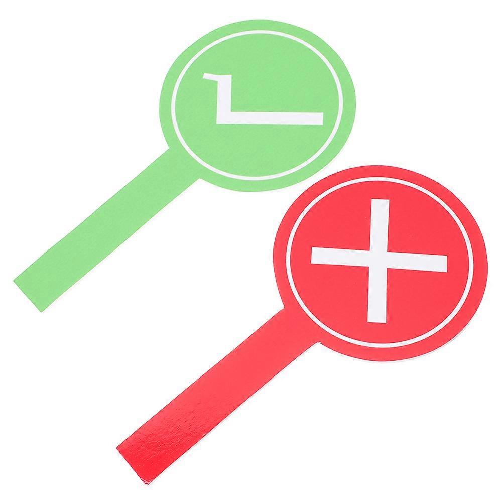 2Pcs Handheld Voting Paddle Double Sided True False Game Signs