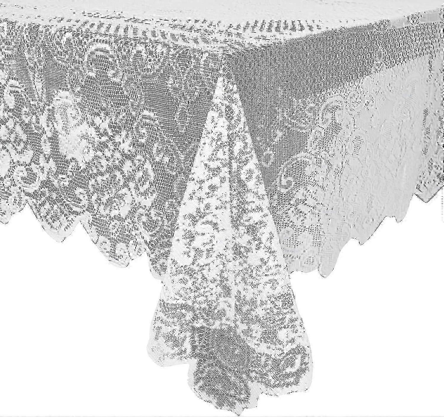 Spooky Rectangular Lace Tablecloth - 137x183 Cm White Design