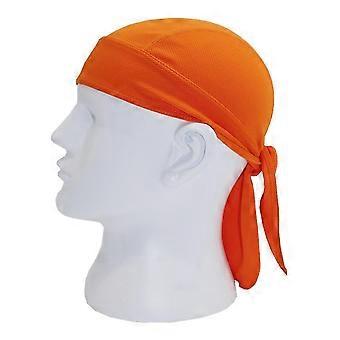 Orange Solid Color Breathable Motorcycle Headscarf Bandana Cap 2pcs