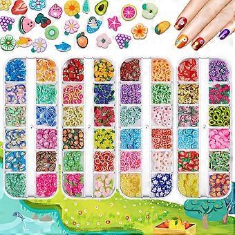 4 Boxes Nail Kit Mix Rhinestone False Nails Ornaments DIY Nail Diamonds Manicure Nail Accessories for Nail Wearable Wearable Women Girls