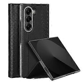 Galaxy Z Fold7 5G Case DUX DUCIS Bril Series Leather+PC Phone Cover with Stand