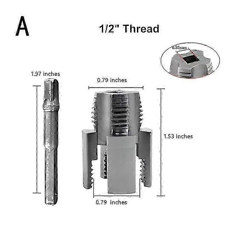 Pipe Thread Cutting Tool Integrated Internal & External Pipe Threading Tool Electric Drill Compatible PVC Pipe Threader Kit 26-27
