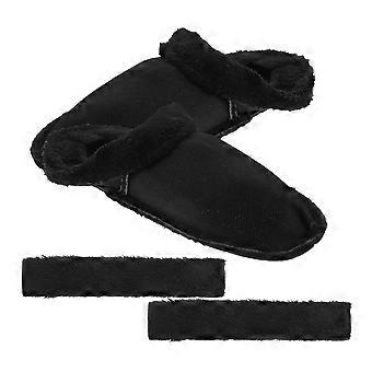 Winter Shoes Insoles Black Plush Shoe Pads Inserts 1Set Removable Lining