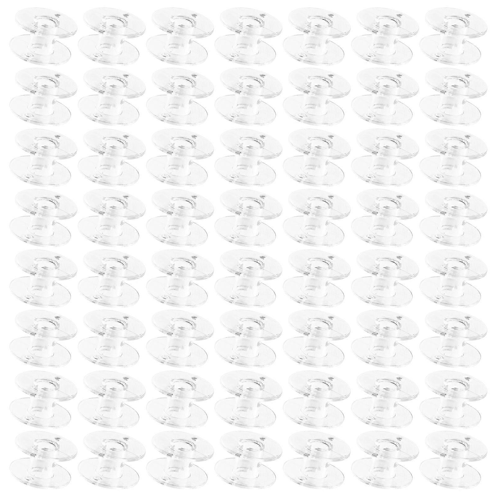 100Pcs Professional Sewing Bobbins Replaceable Thread Bobbins Transparent Empty Spool