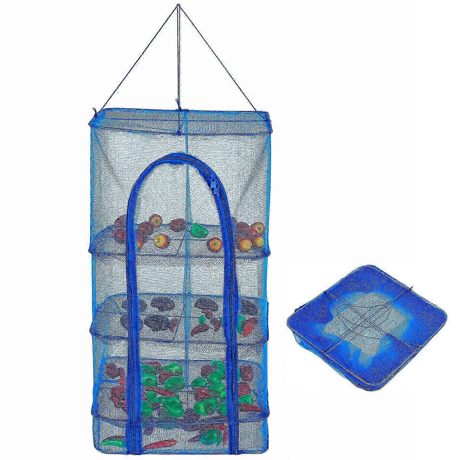 1pc Folding Drying Net Multi-Function Drying Vegetable Fish Hanging Mesh