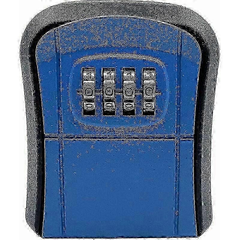 w Blue Key Code Box Key Safe Box 4 Digit Lockable Box Wall Mounted Password Lock Secure Key Box