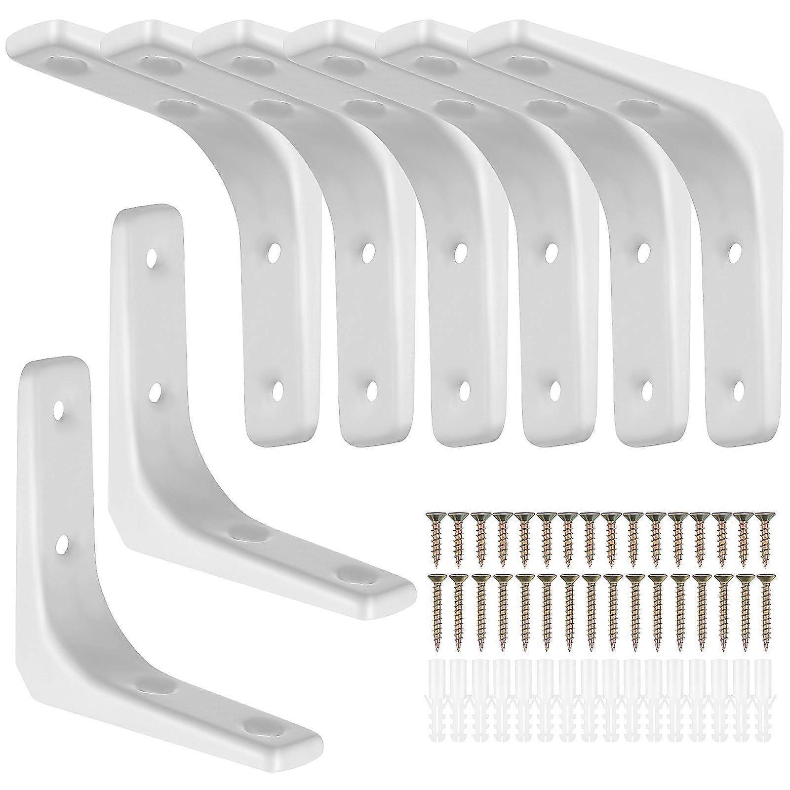 8pcs L Brackets Shelf Support Wall Shelf Brackets Angle Brackets Floating Shelf Stand Triangle Shelf Support