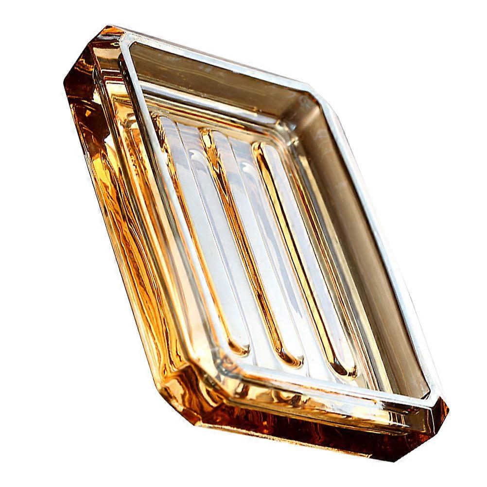 Seifenablage aus Glas, 2er-Pack, hellbraun