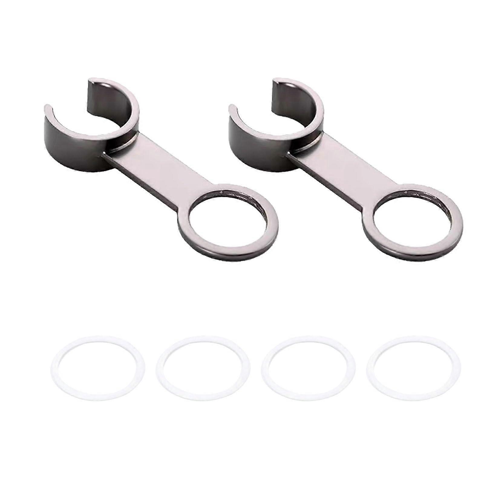 2Pcs Drill Alloy Shower Head Holder Wall Mount Spray Bracket RustResistant Easy Installation