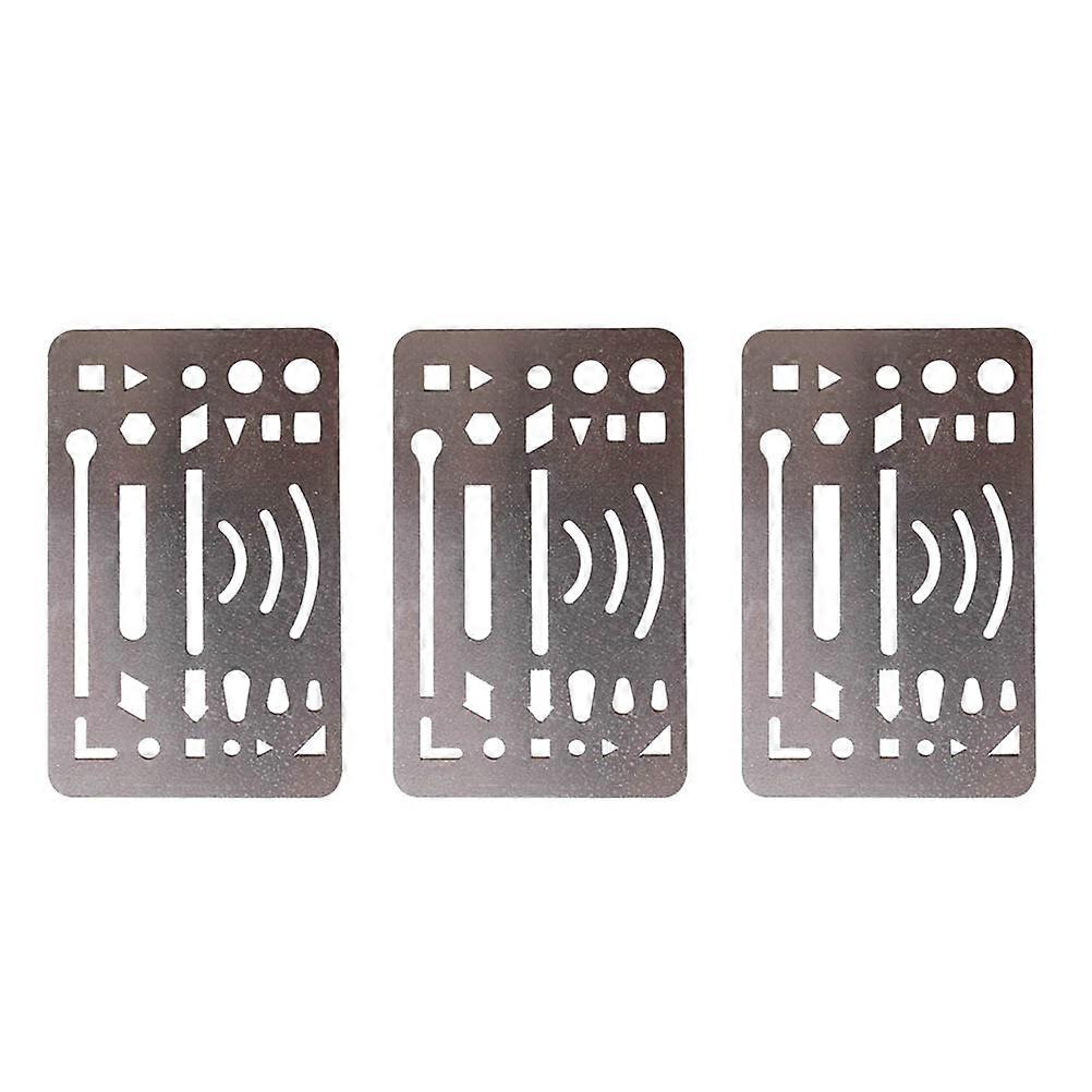 Erasing Shield for Drawing Use Stainless Steel 6Pcs Drafting Tool