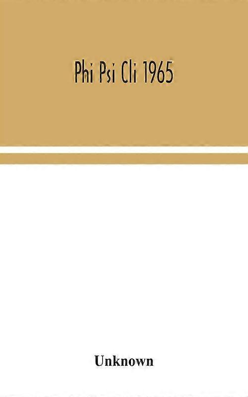 Phi Psi Cli 1965 - Unknown - Paperback - English Book - History