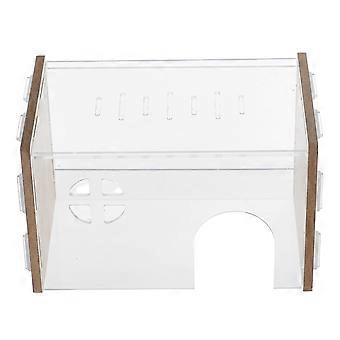 Clear Hamster Platform Hideaway House for Indoor Hamster Nest