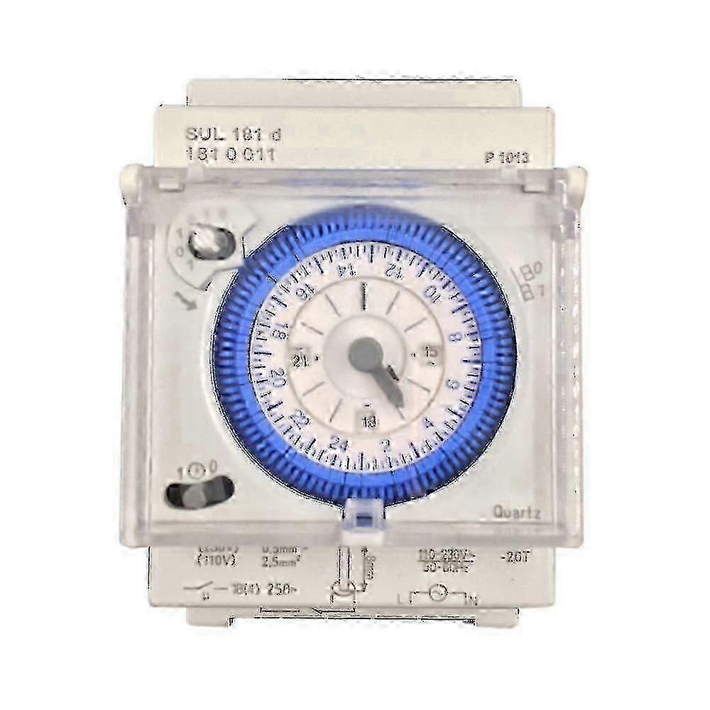 Analog Sturdy Mechanical Timer Switch 110v-220v 24 Hours Daily Programmable 15MIN Setting Time Switch Rela