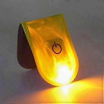 Paquete de 10 luces LED intermitentes con clip para conducción nocturna, luces de advertencia de seguridad magnéticas en verde fluorescente.