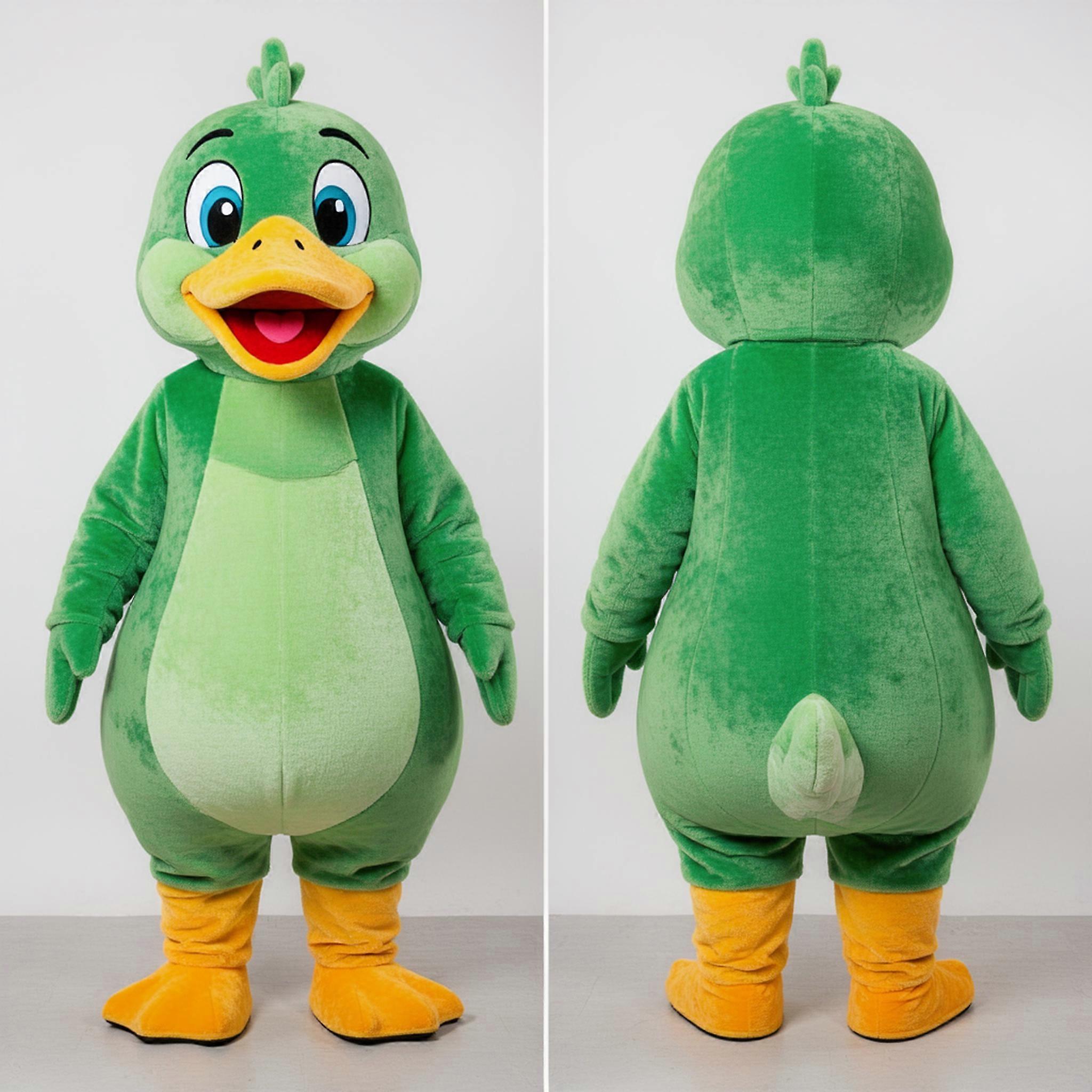 MASTICOT Emerald Green Cartoon Geese Mascot