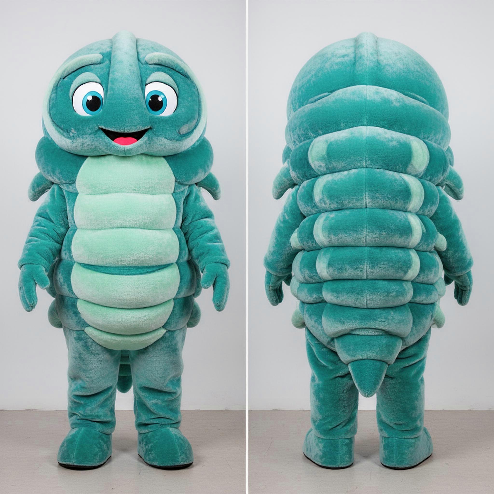 MASTICOT Teal Bubbly Trilobite Mascot