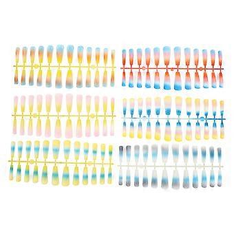 Gradient Color False Nails Press on Nails for DIY Use 144Pcs Pack