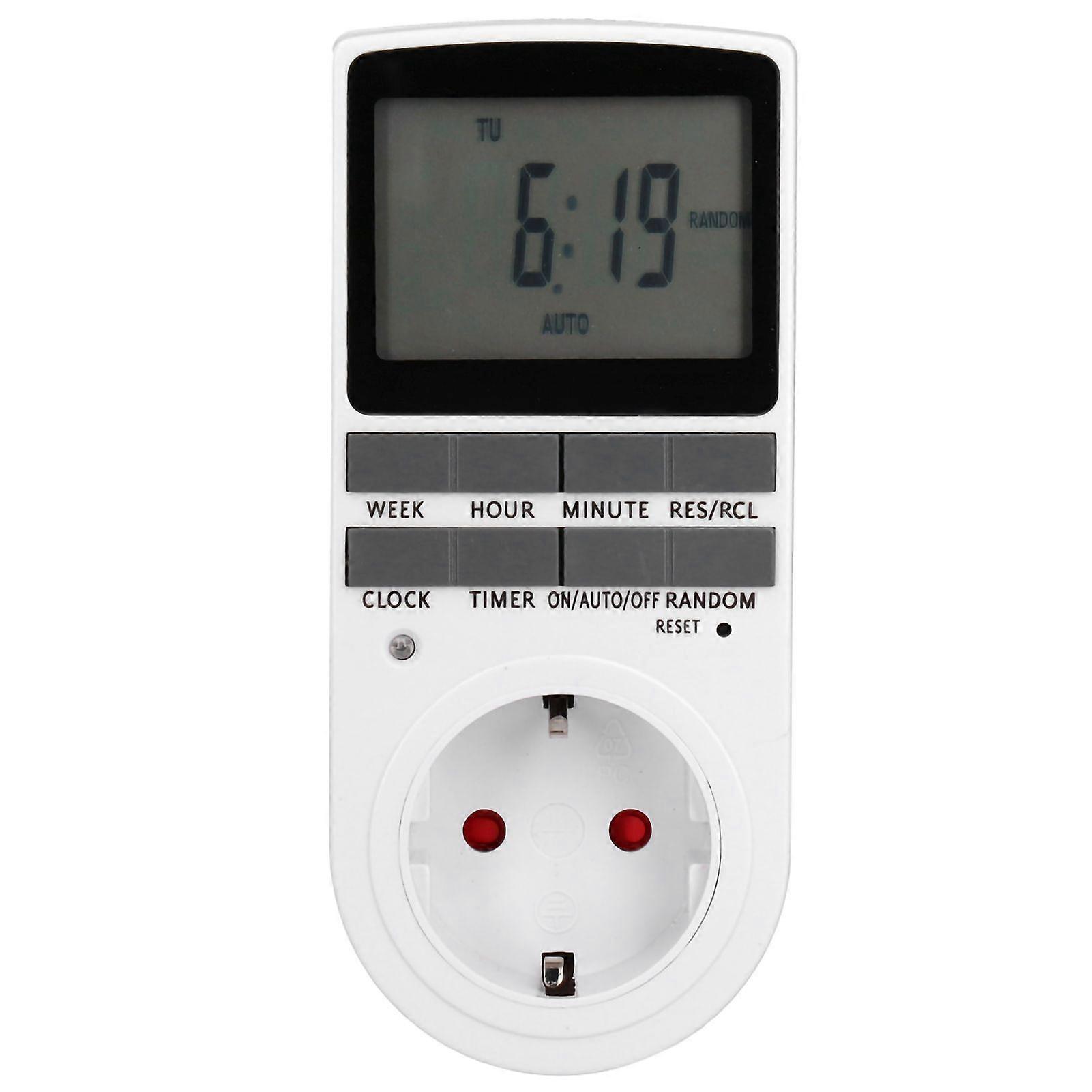 Digital Programmable Outlet Timer Smart Timing Switch Socket Accessory for Lamp Fan