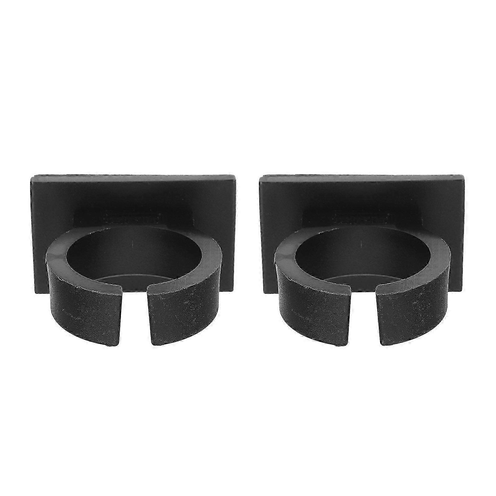 2Pcs Convenient Microphone Clips Plastic Microphone Holders with Back Adhesive