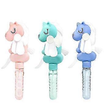 2025 Bubble Water Toys Animal-shaped Cartoon Bubble Stick Hand Pressure Children Fan Cartoon Hand Pressure Bubble Stick Fan Fan