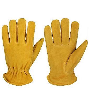 Thermisch geïsoleerde herenhandschoenen van rundleer voor skiën, wintersport en koud weer, maten M/L/X