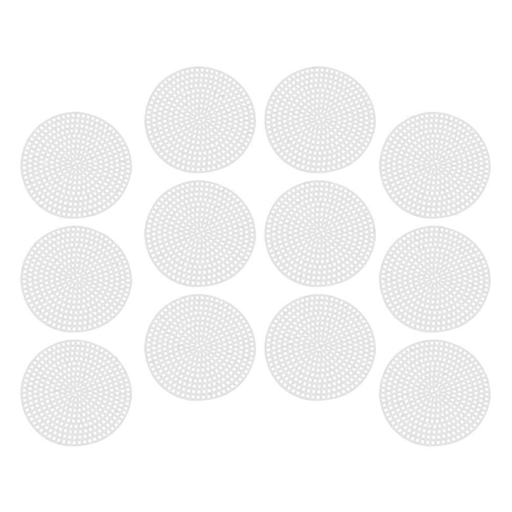 Cross Stitch Sewing Sheets Plastic Mesh Sheet White 12Pcs for Crafting