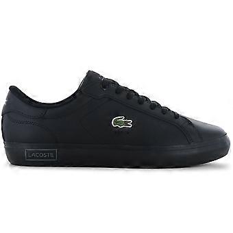 LACOSTE Powercourt 125 - Herren Sneakers Schuhe Leder Schwarz 749SMA008102H