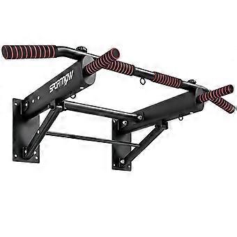 Foldable pull-up bar with non-slip grips, wall-mounted, max. 120 kg, 98 x 65 x 31 cm, black