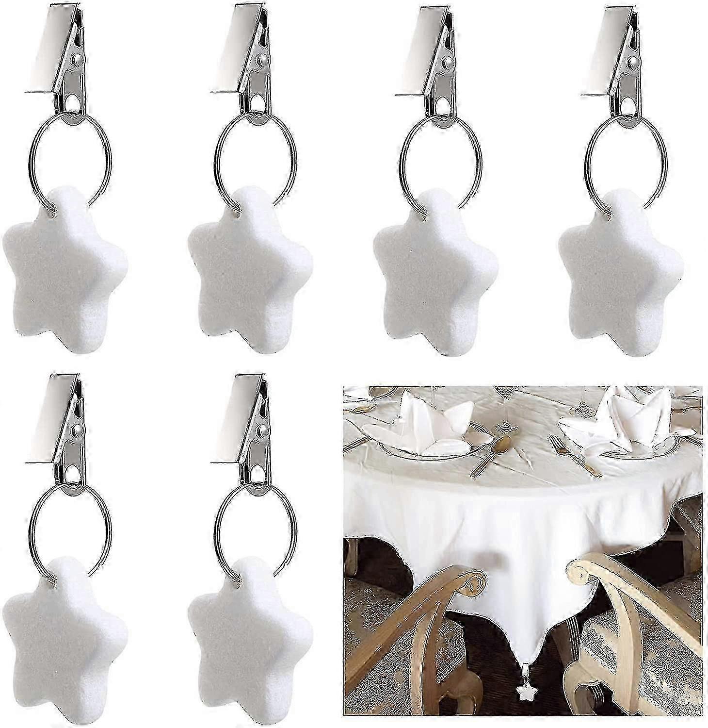 6 Metal Tablecloth Clips compatible with Table Decoration