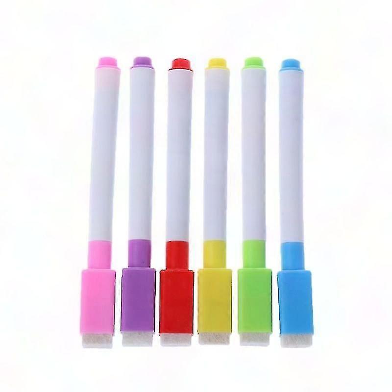 6pcs Erasable Marker with Eraser for School & Office Use
