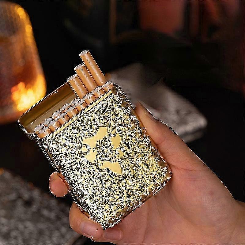 Engraved Pocket-Sized Metal Cigarette Case