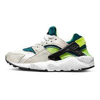 Nike Air Huarache Run White Volt Bright Spruce GS 654275-045