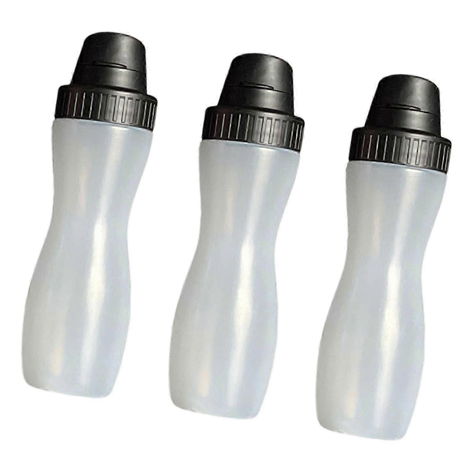 3Pcs Condiment Dispenser Bottles Squeeze Container With Stream Control Black