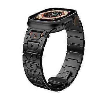 Stainless Steel Band Ultra 2 49mm 46mm Adjustable Metal Link Bracelet Strap Series 10–1 SE Black for Apple Watch