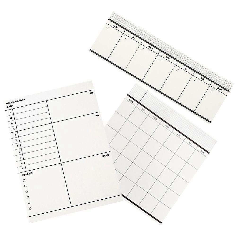 Daily Planner Multi-Function Office Note Pad for Organizing Tasks 3Pcs