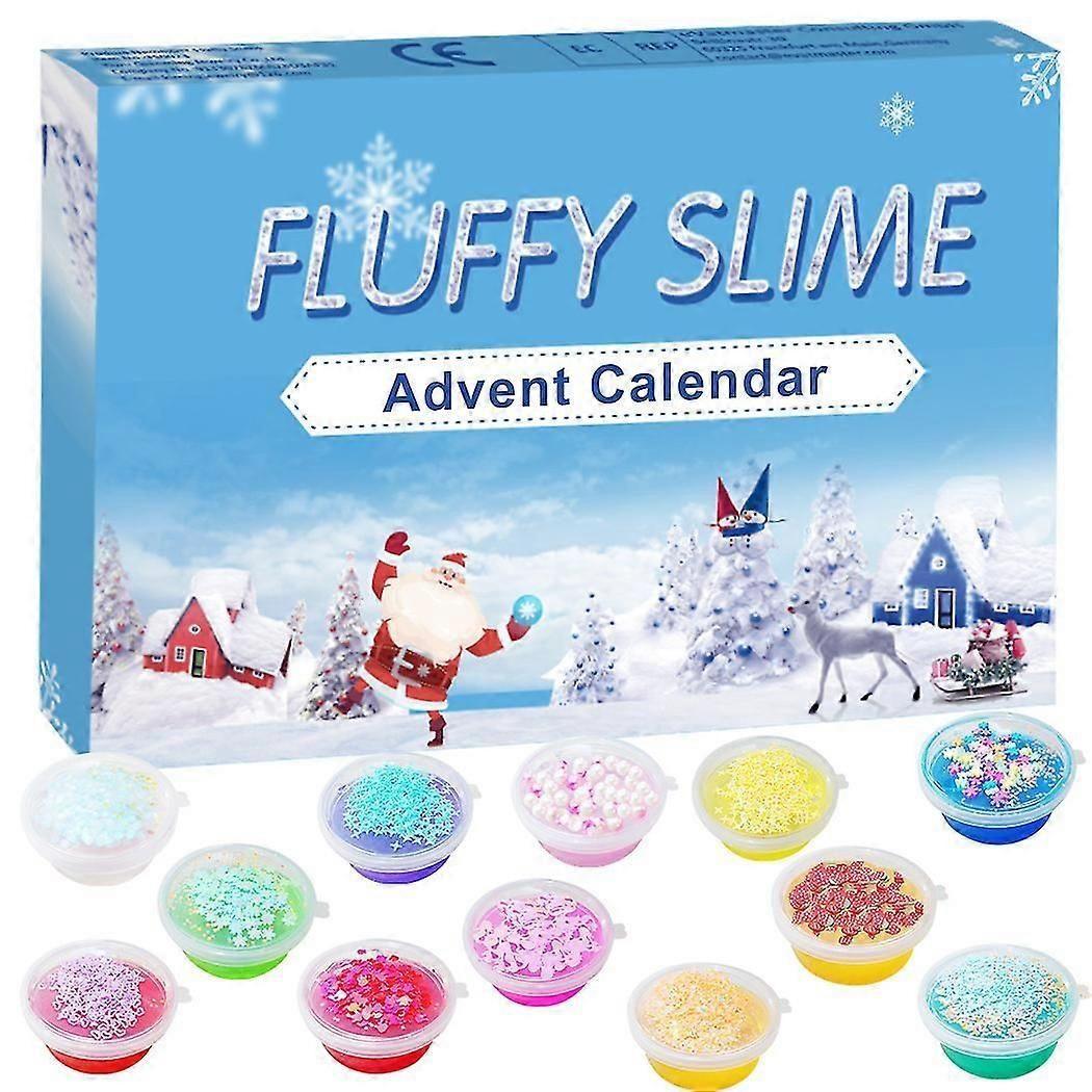 Christmas Tree Snow Pattern Children Bubble Plastic Crystal Mud 24 Numbers Countdown Gift Blind Box