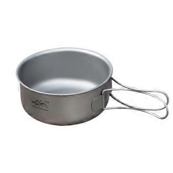 Portable Titanium Camping Pot Collapsible Handle Durable Outdoor Cookware for Camping Traveling Picnic Survival Gear