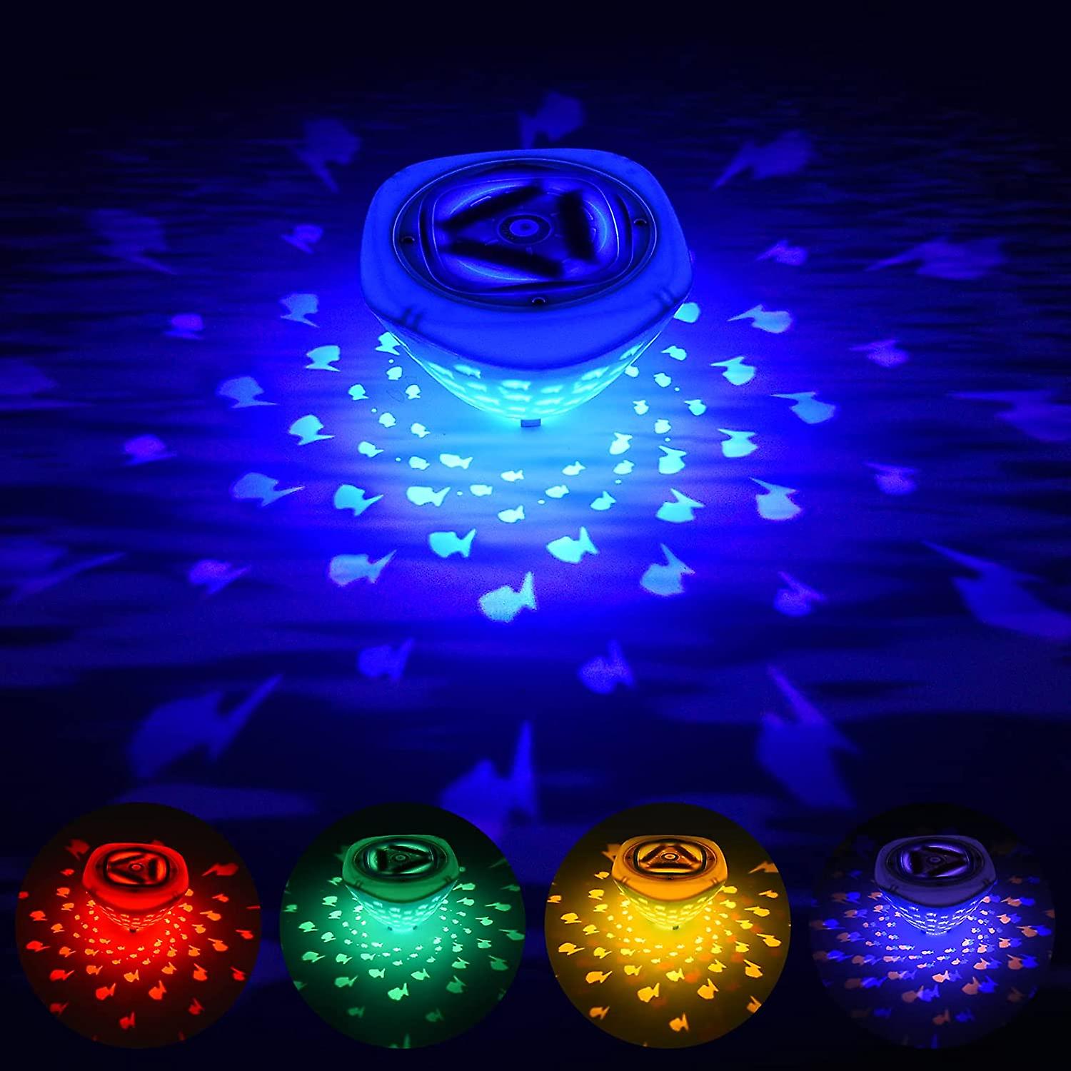 LED Pool Light, IP68 Disco LED Underwater Light with 6 Assorted Color Modes, Fountain, Spa, Party