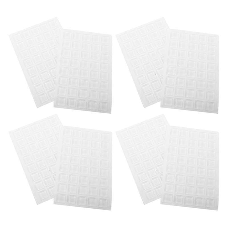 1.27X1.27cm Transparent Toilet Seat Lid Covers 80pcs Adhesive Silicone Pad Door Handle Bumper Transp