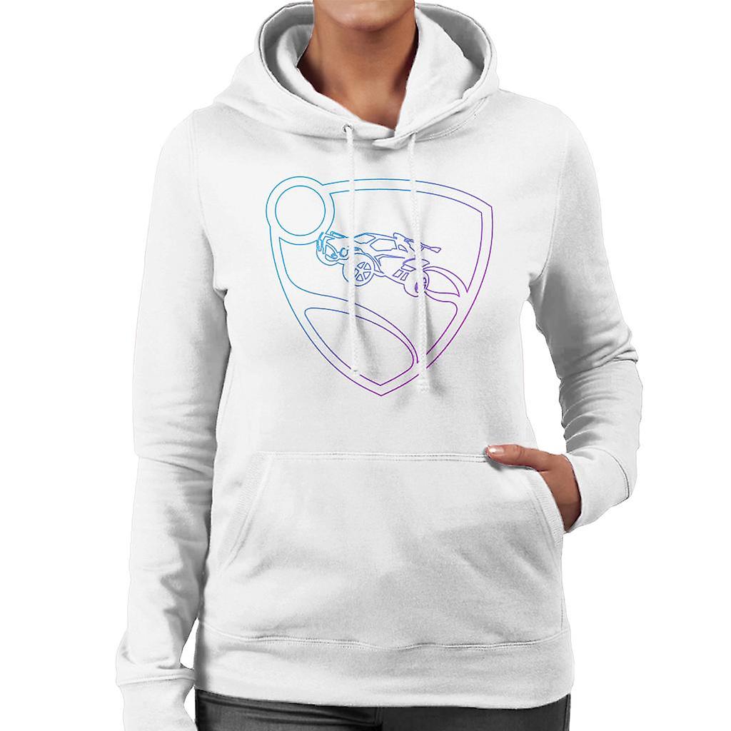 Rocket League Glowing Shield Logo Women's Hooded Sweatshirt