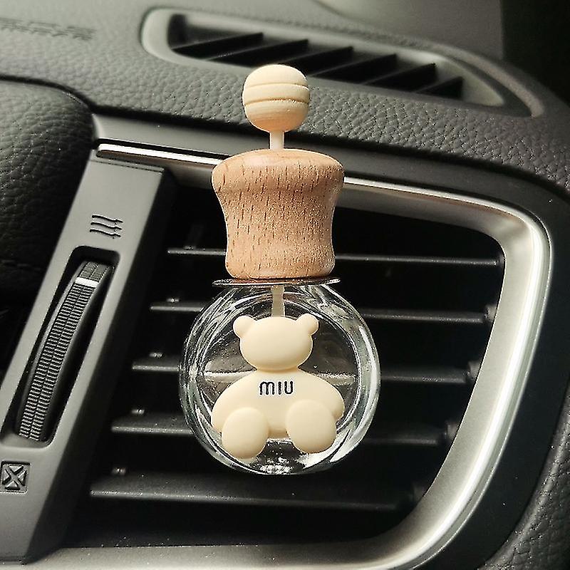 Car Aromatherapy Perfume Empty Bottle Volatile Bottle Air Conditioner Outlet Decoration Cute Cartoon Car Fragrance Ornaments 2 Pieces